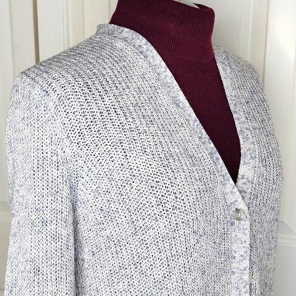 J.JILL Gray Cardigan Sweater Size L - Picture 4 of 7